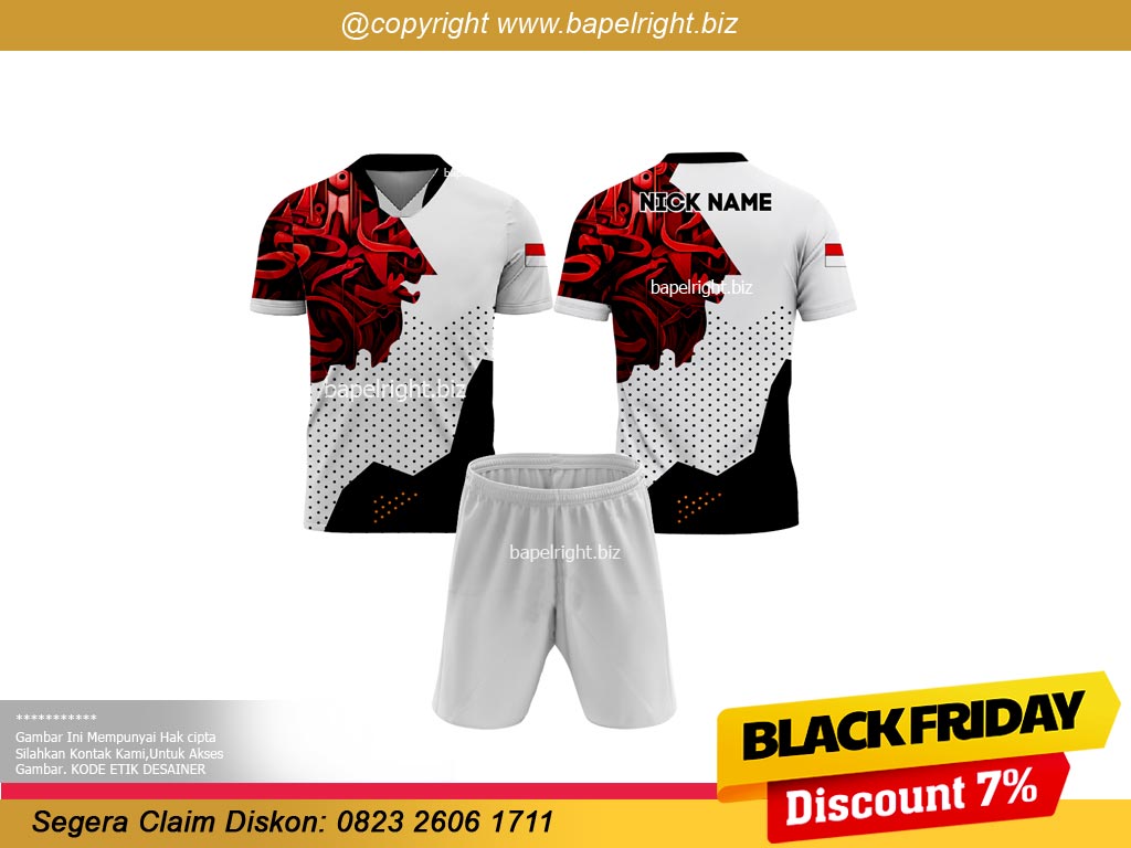 Desain Jersey Motif Corak Batik Kontemporer